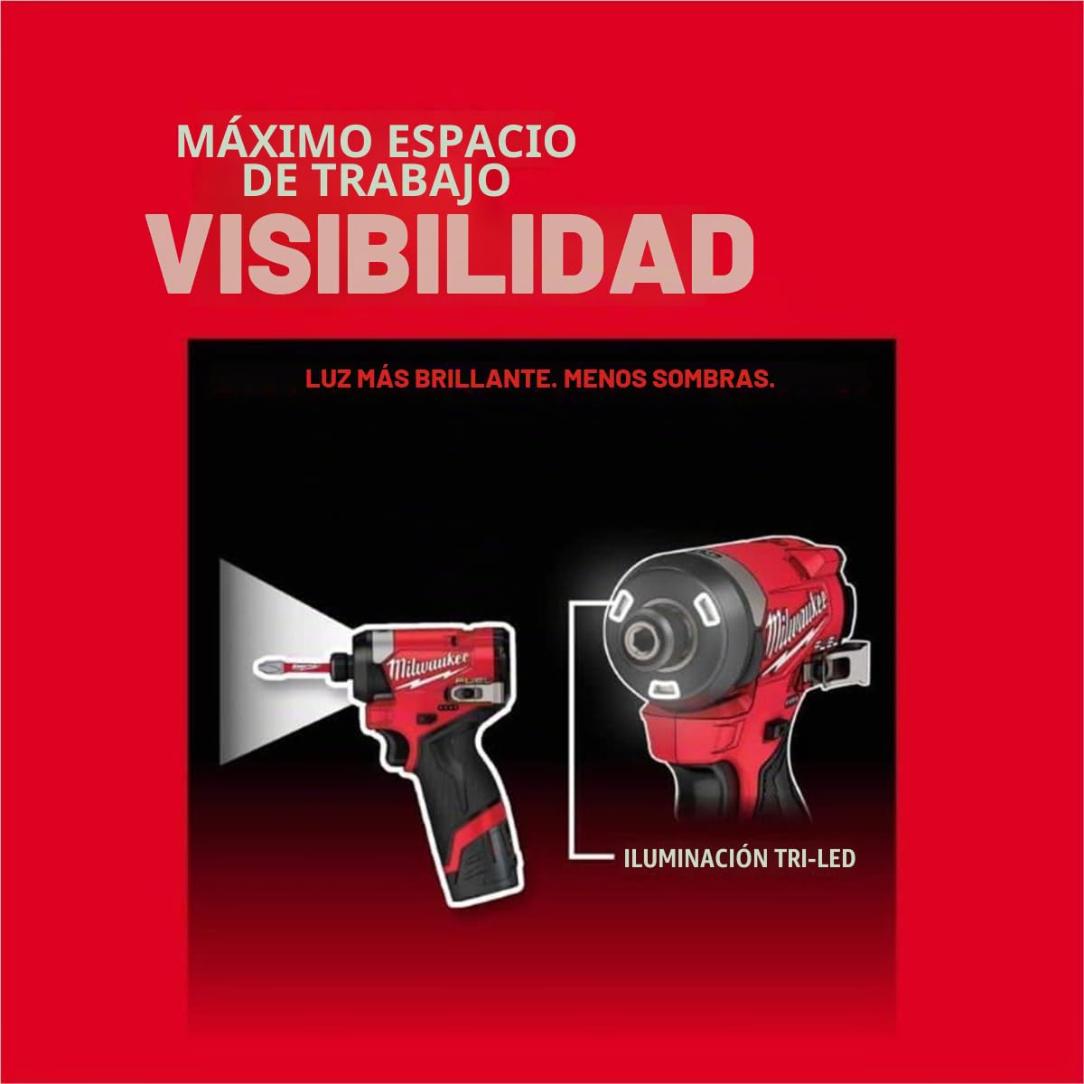 Milwaukee Herramienta Eléctrica M12 Combustible 1/4'' Impacto Hexagonal