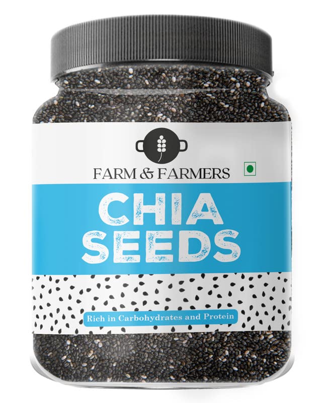 Farm & Farmers Organic Chia Seeds 500Gm - Premium Raw Chia Seed for Weight Loss with Omega 3 and Dietary Fiber Gluten Free Rich in Antioxidants Vitamins & Minerals (B0B8ZXF6QK) Amazon Price History, Amazon Price Tracker