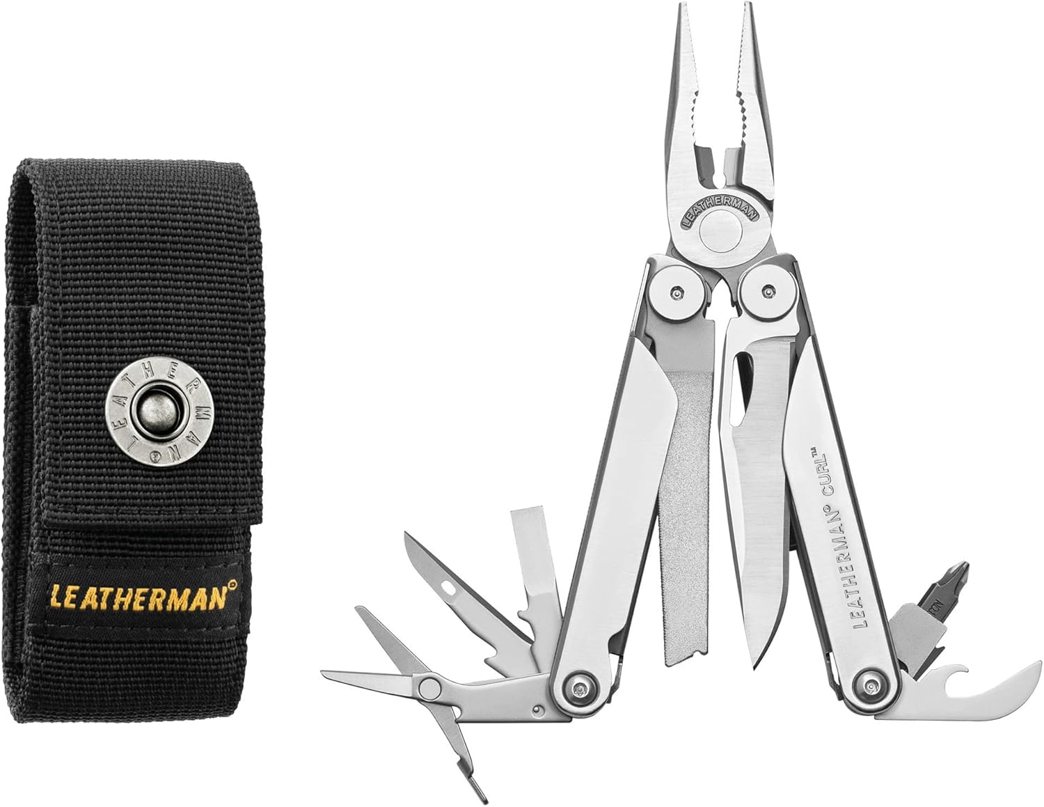 Curl Multitool, Stainless Steel Everyday Tool with Nylon Sheath Cover