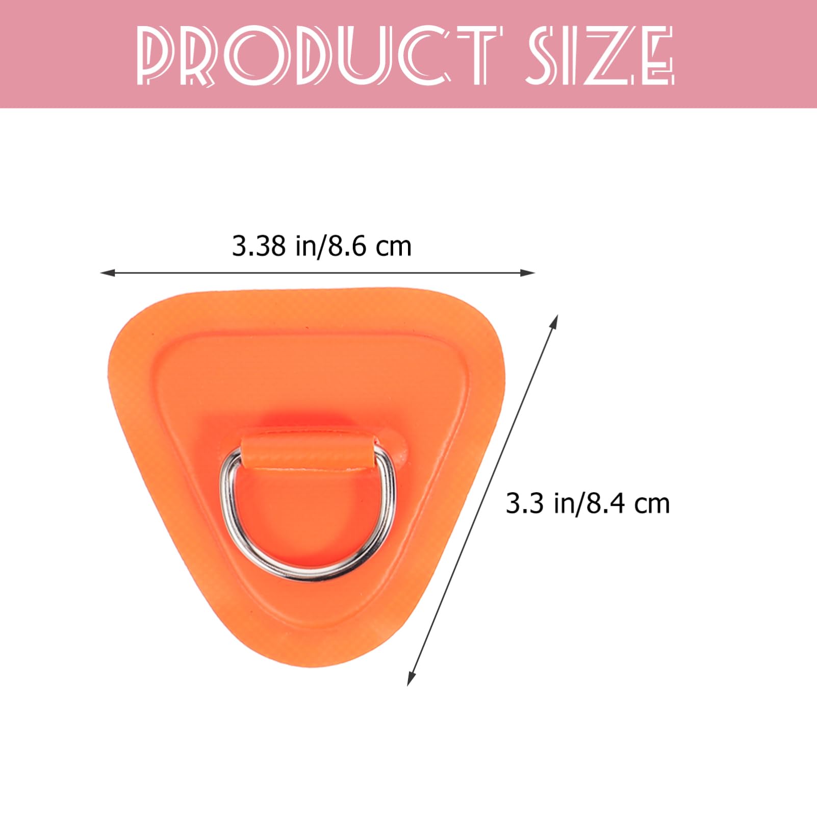 Toddmomy Accessoires de Fixation de plaques gonflables canoë Accessoires pour Bateaux Planche de Surf Accessoires de Kayak Combinaison de Patch d'anneau en D de Kayak Métal
