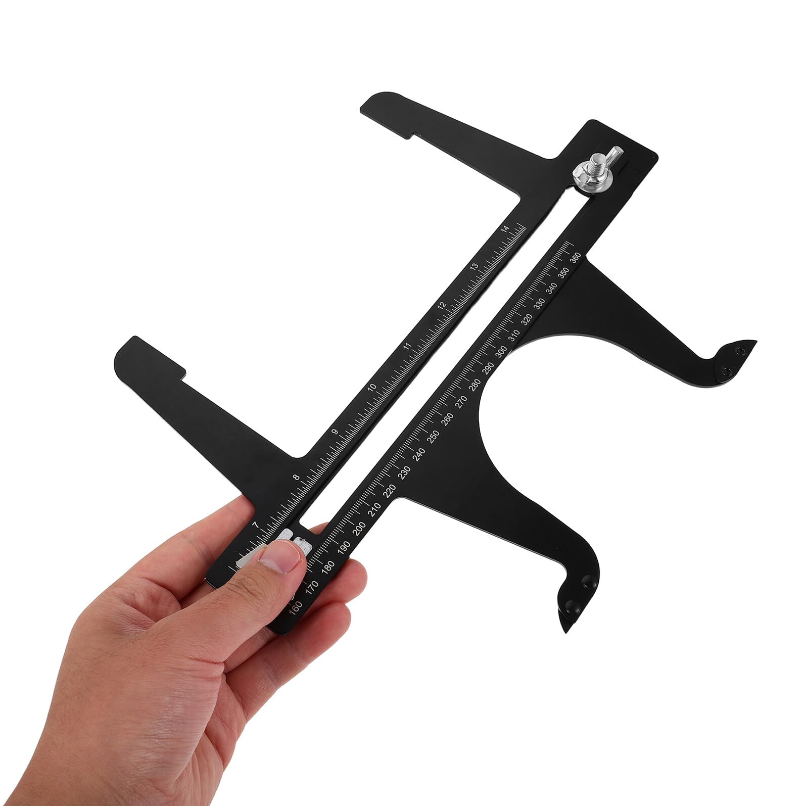 NUOBESTY Herramienta para Ajustar Frenos de Rueda y Disco Calibrador de Pastillas de Freno de Acero Doble Escala 160-360 MM Medidor Profesional en Reparación Automotriz