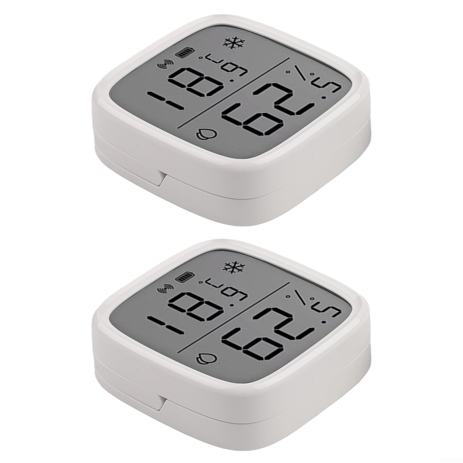 Zigbee SNZB-02D - 2 unidades para sensor de temperatura y humedad con pantalla LCD, termómetro inteligente inalámbrico, higrómetro para Alexa, monitoreo en tiempo real
