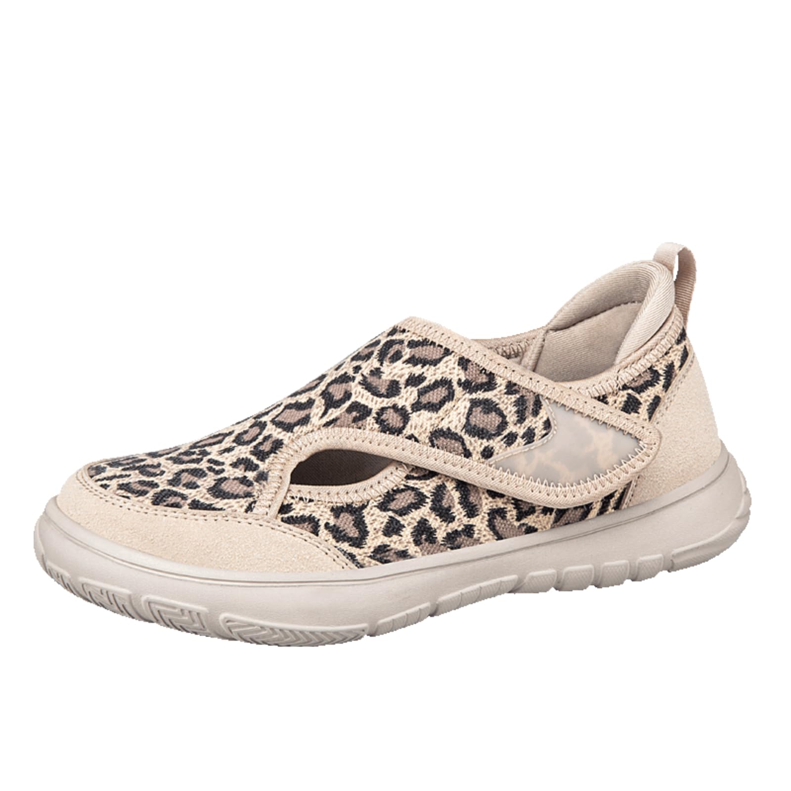 Zapatos ortopédicos para caminar para mujeres y hombres, tenis de trabajo de punta ancha con ajuste ajustable, zapatos casuales sin cordones para juanetes y empeine alto, leopardo, 39.5 EU