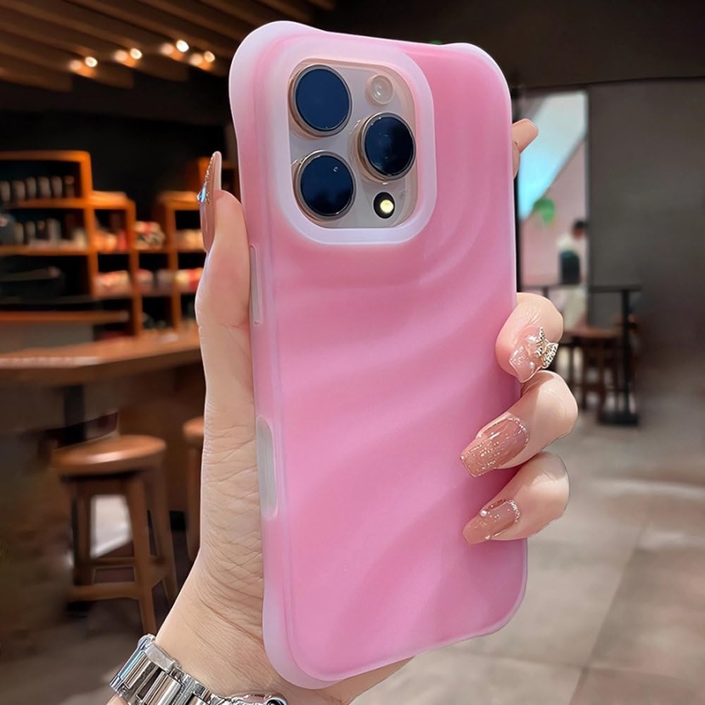 Wstrząsoodporne etui z miękkiego silikonu Ripple Jelly do iPhone'a 14 13 15 16 Pro Max, matowe, pogrubione, z powłoką ochronną zderzaka, szare, do iPhone'a 15 Pro