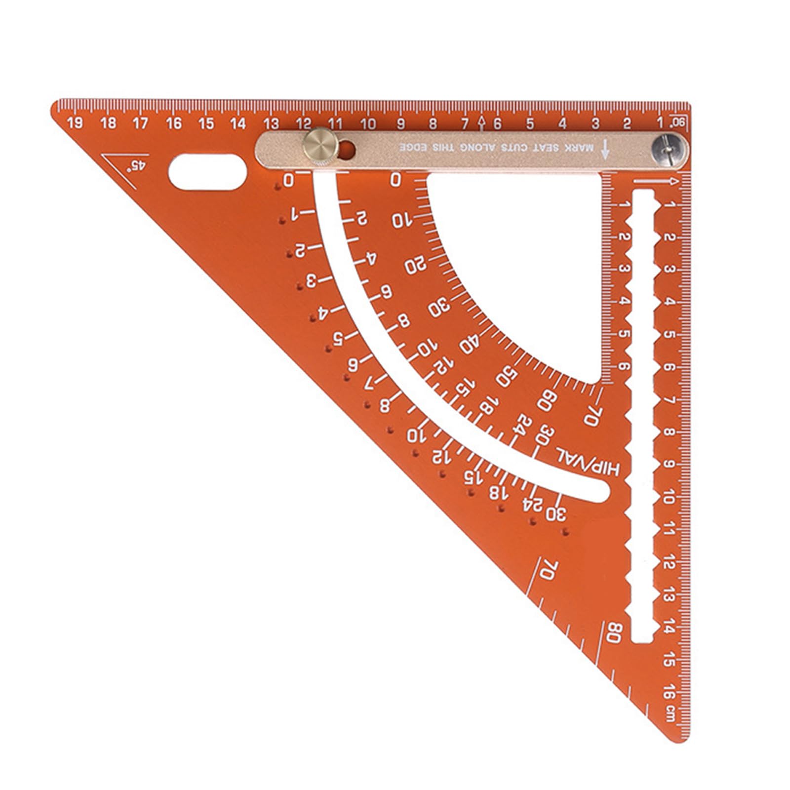 Square Aluminum Alloy Adjustable Carpentry Triangle Ruler Woodworking Triangle Ruler for Men Professional Accuracy Aluminum Protractor