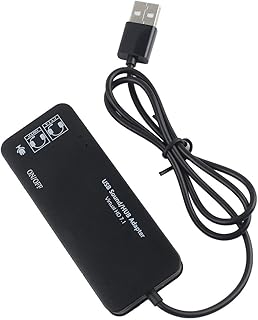 Ashley GAO 3 Port USB2.0 Hub External USB Sound Card No External Driver Stereo Sound Card Noise Canceling Headset Adapter for Laptop PC