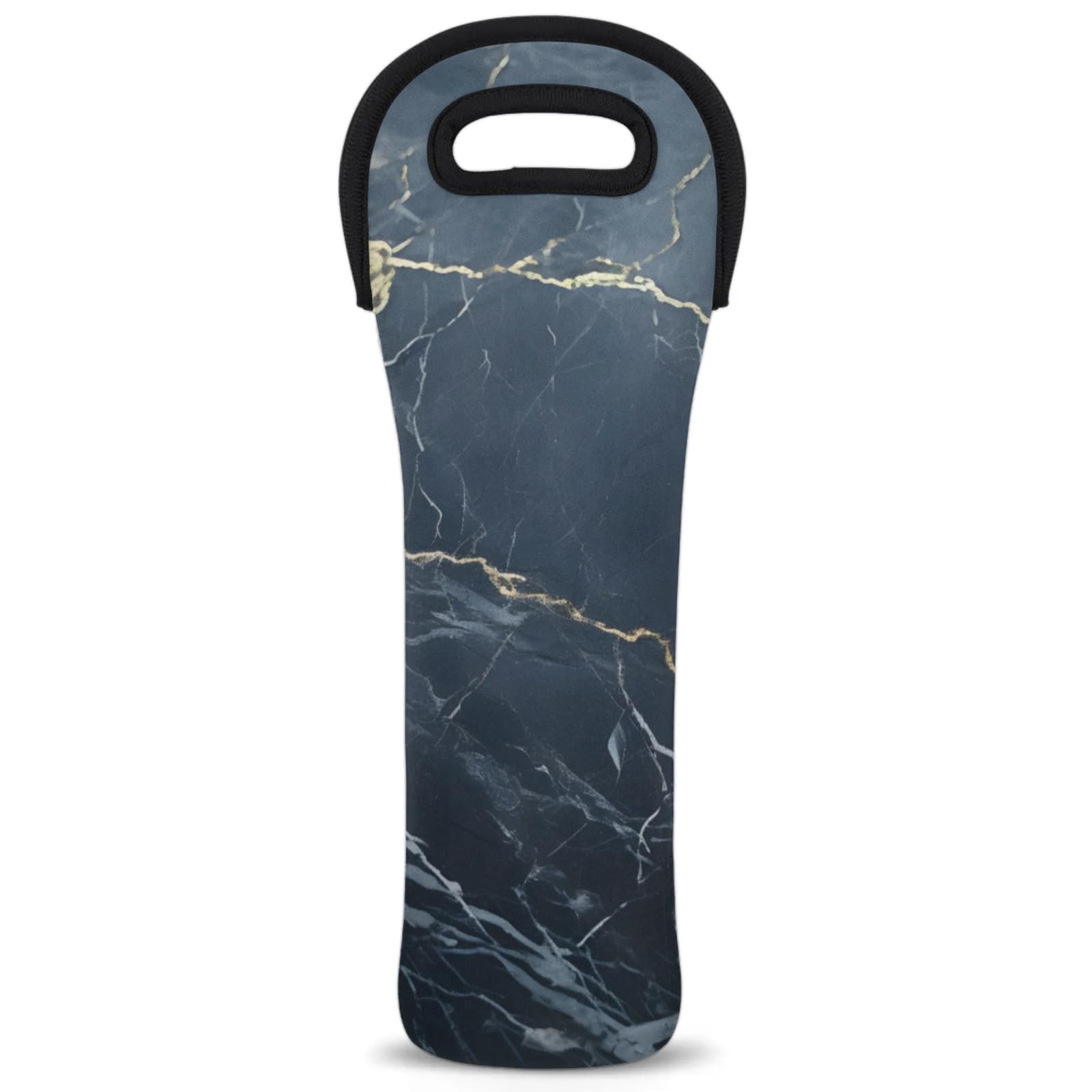 Neoprene Wine Tote Carrier Bag for Wine,Water, Champagne, Beer, Baby Bottles 15.6 x 5.1 Inches, Protective Wine Bag,Limestone Marble Texture