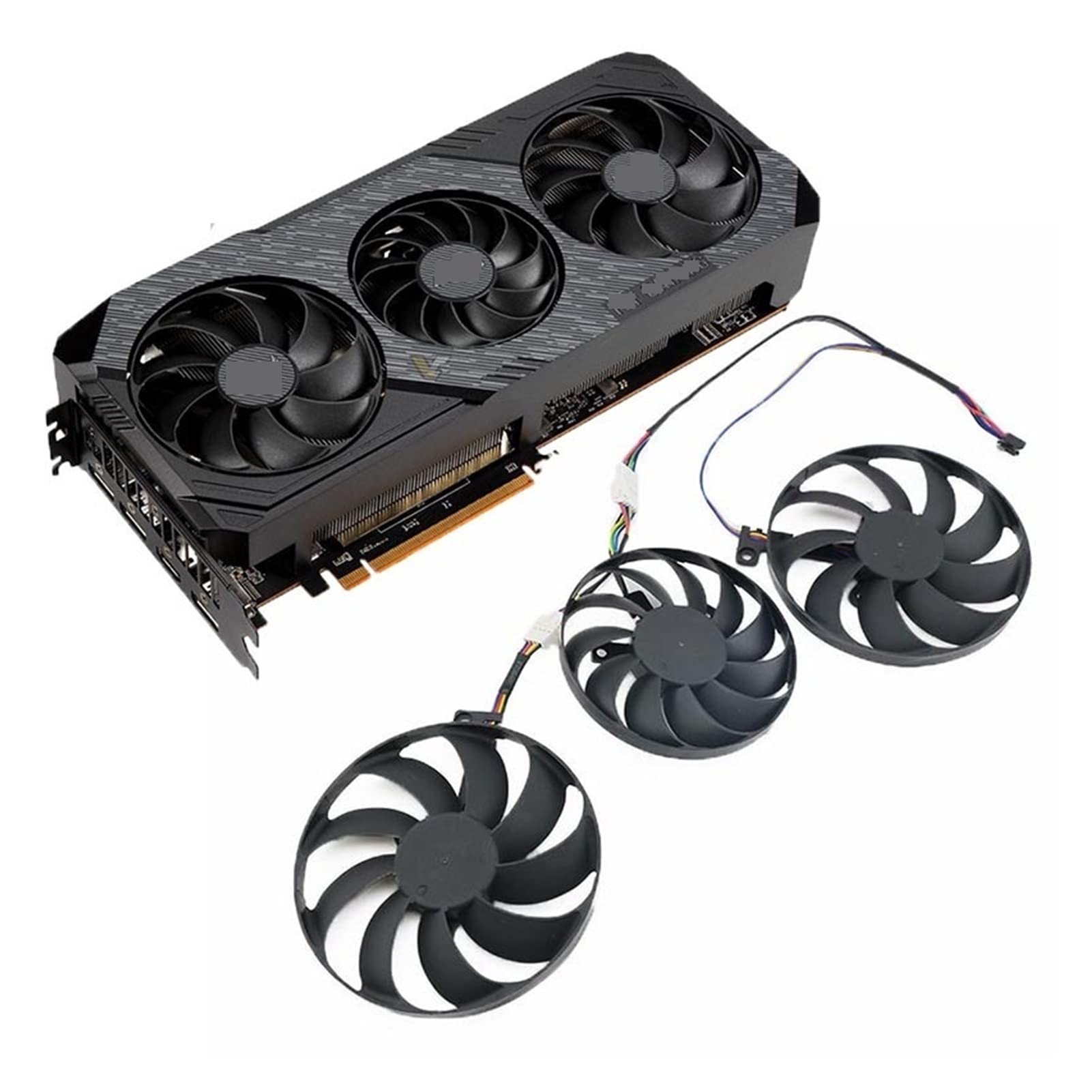 Youngran 3PCS T129215BU FDC10H12D9-C Tarjeta de gráficos Ventilador Compatible con ASUS tuf Gaming X3 Radeon RX 5700 O8G EVO Gaming Leisurely (Blade Color : T129215BU)
