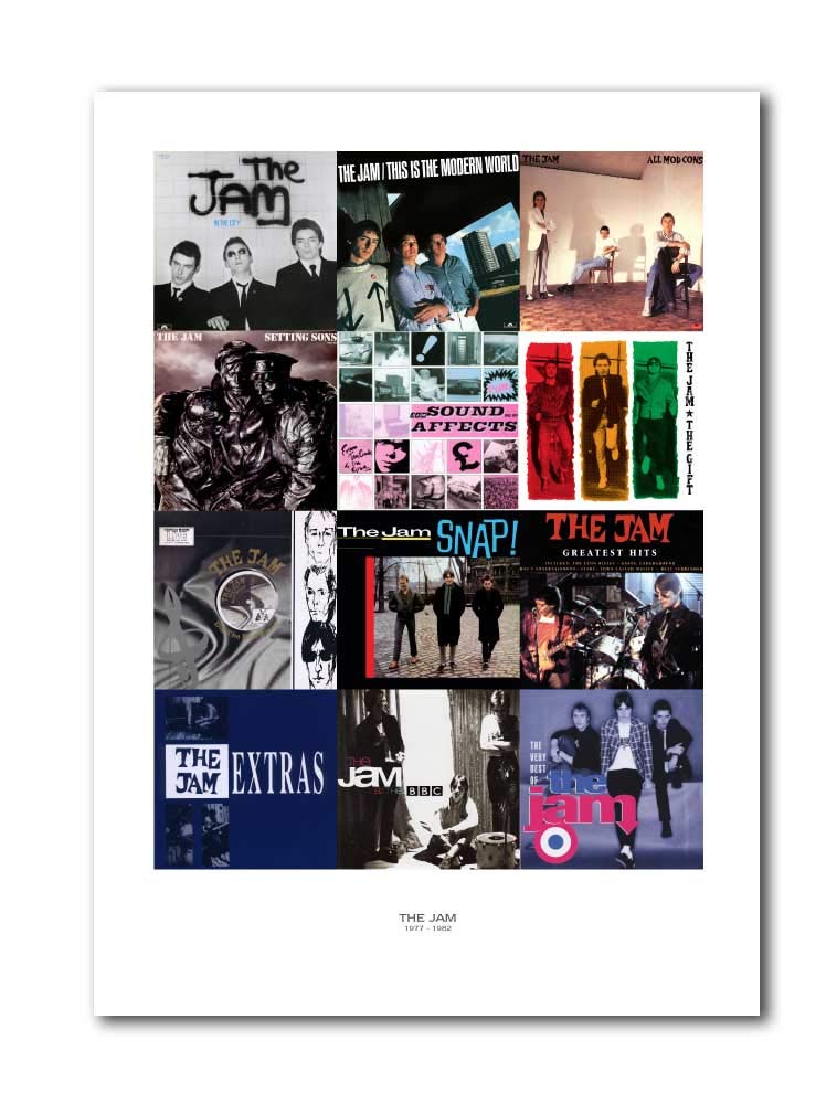 Libretto Designs THE JAM - The Albums Art Print - unframed A3 mini poster