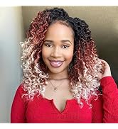 Fulcrum Goddess Locs Crochet Hair 12 Inch, 8 Packs New Goddess Faux Locs Crochet Hair for Black W...