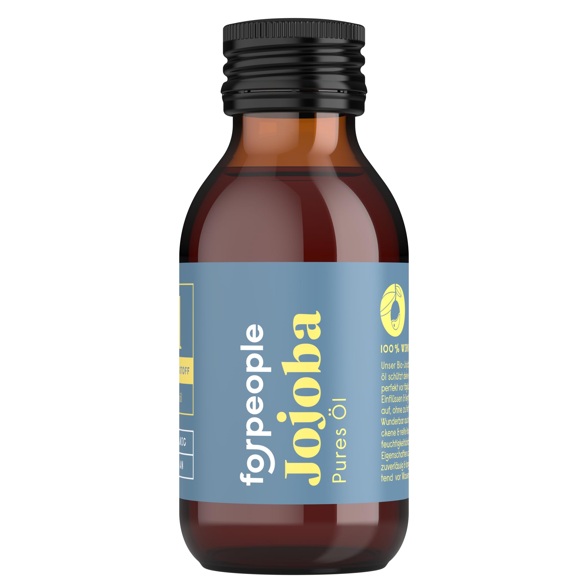 4peoplewhocare® - Aceite de jojoba ecológico 100 % puro para cosméticos, cara, cuerpo y cabello, prensado en frío, vegano, sin perfume, alta calidad