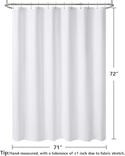 Miniatura 2 de Cortina de ducha de tela impermeable de 120 GSM, tecnología de laminación de TPU con 3 imanes, lavable a máquina, cortina de ducha de tela suave de