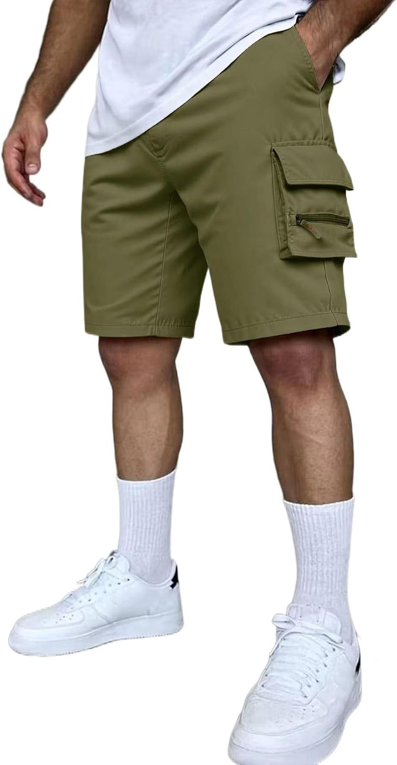 Men's Tactical Hiking Cargo Shorts, Loose Fit Workwear Summer Shorts