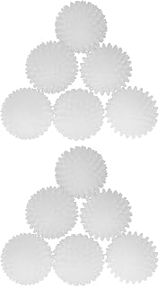 Suprimentos de Bolas para Lavar Acessórios para Bolas Transparente Bola para Lavanderia Branco Pvc Branco Transparente para 12 Peças Lavadoras de Panelas