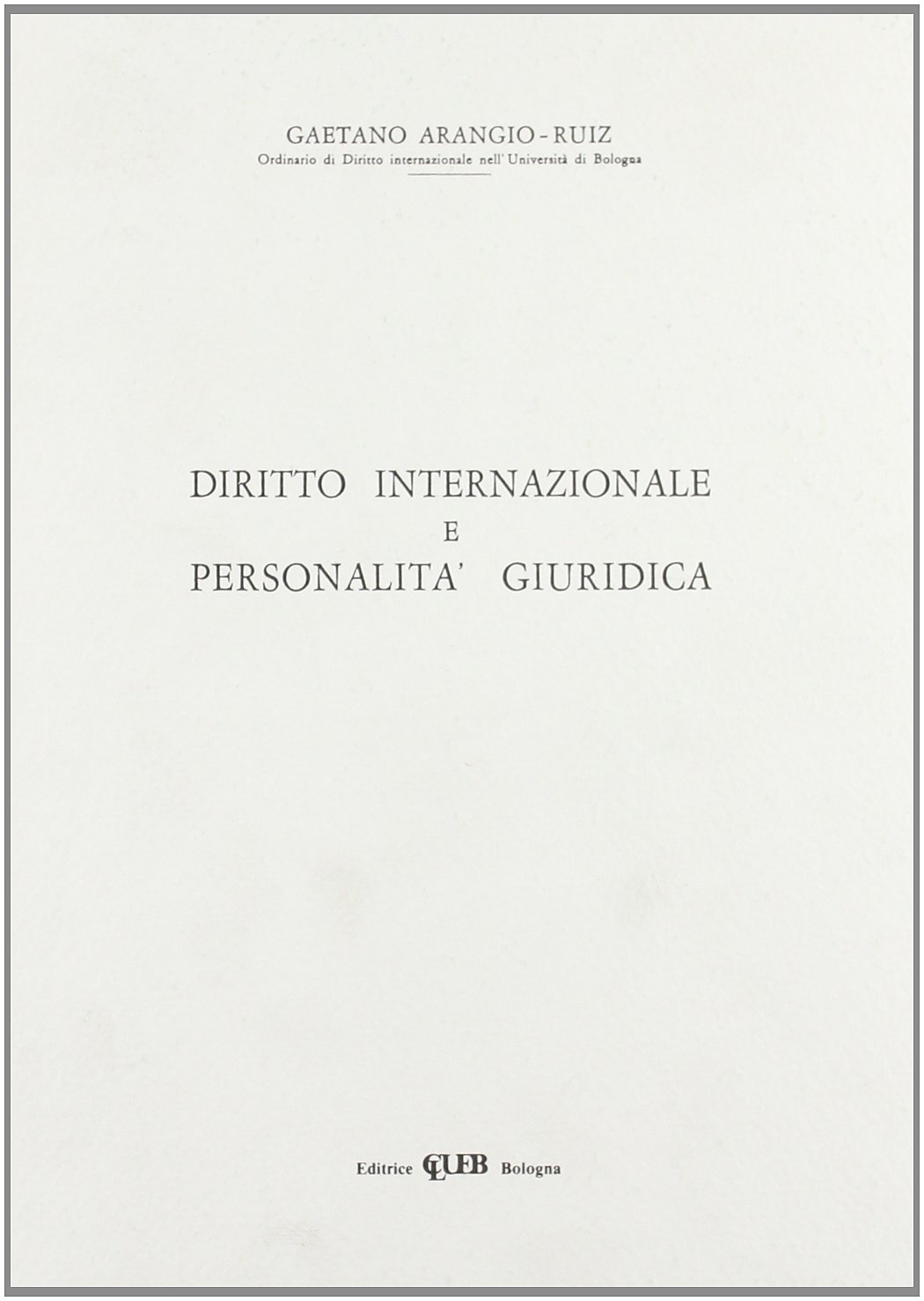 Diritto internazionale e personalità giuridica