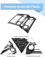 Vista 5 de Voodonala - Funda para panel de control del volumen de navegación de la consola central para Ford F150 2015-2020, grano de madera negro