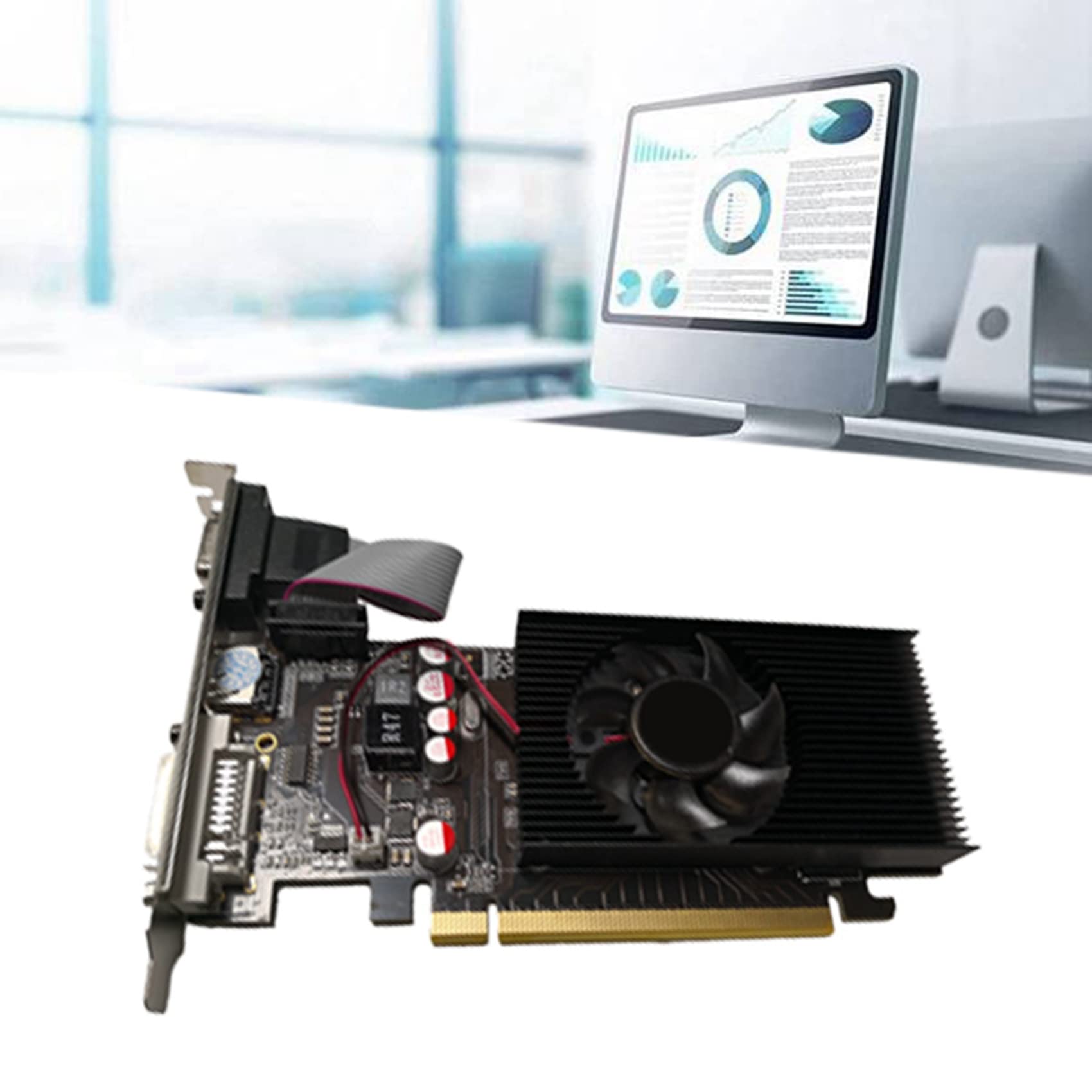 Scheda grafica GT210 1GB DDR2 64 bit PCIE 2.0 GPU Scheda Video Desktop DVI VGA Compatibile