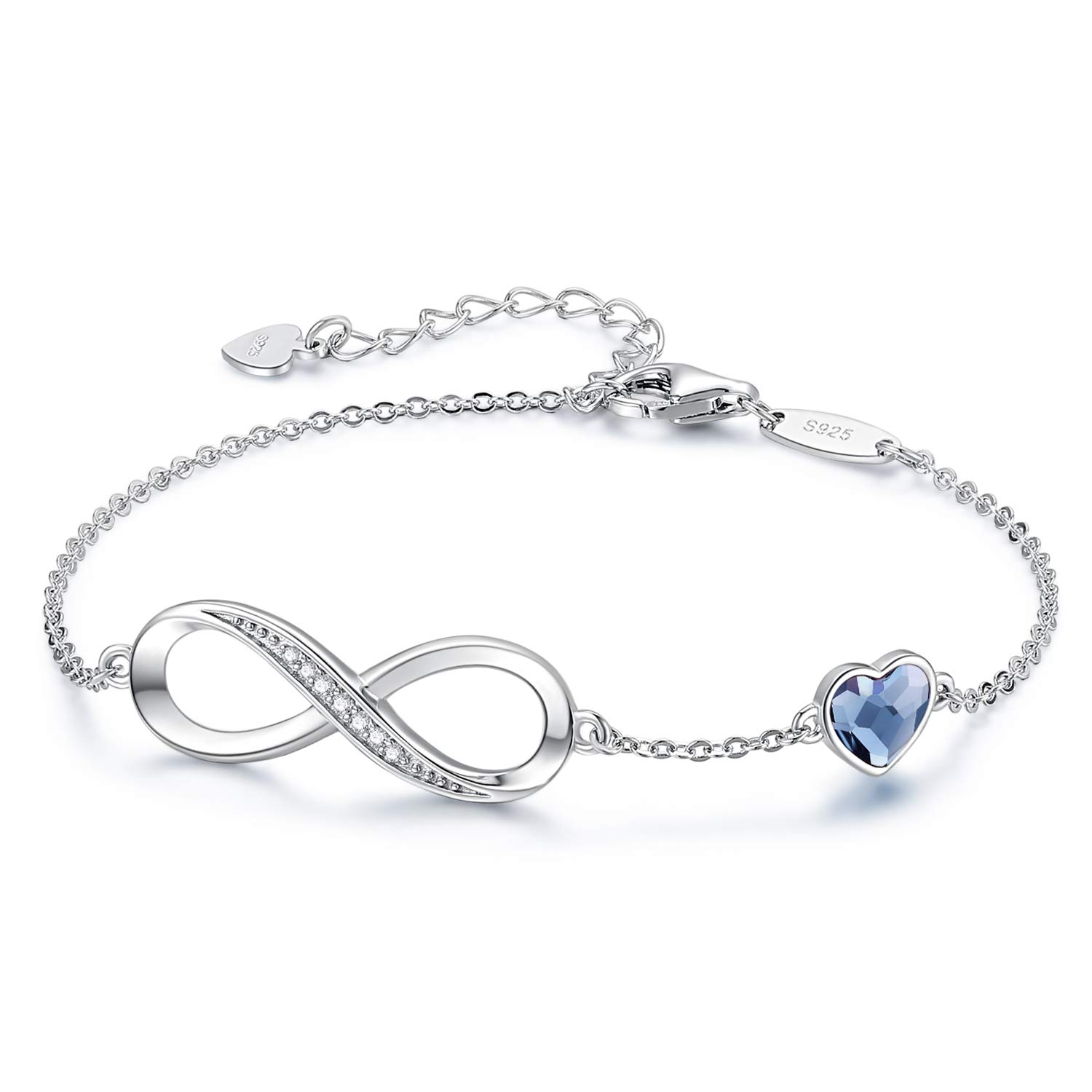 Damen Infinity Armband 925 Sterling Silber