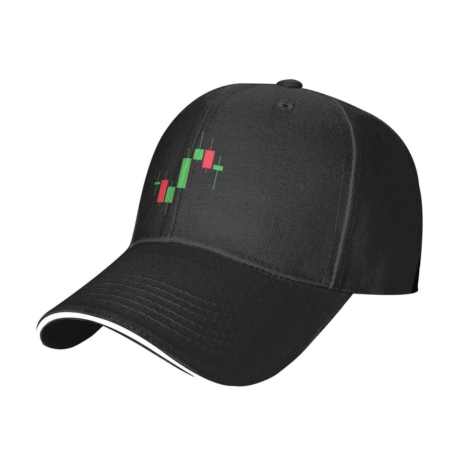KWQDOZF Forex Stock Market Crypto Trading Candlestick Baseball Cap Black