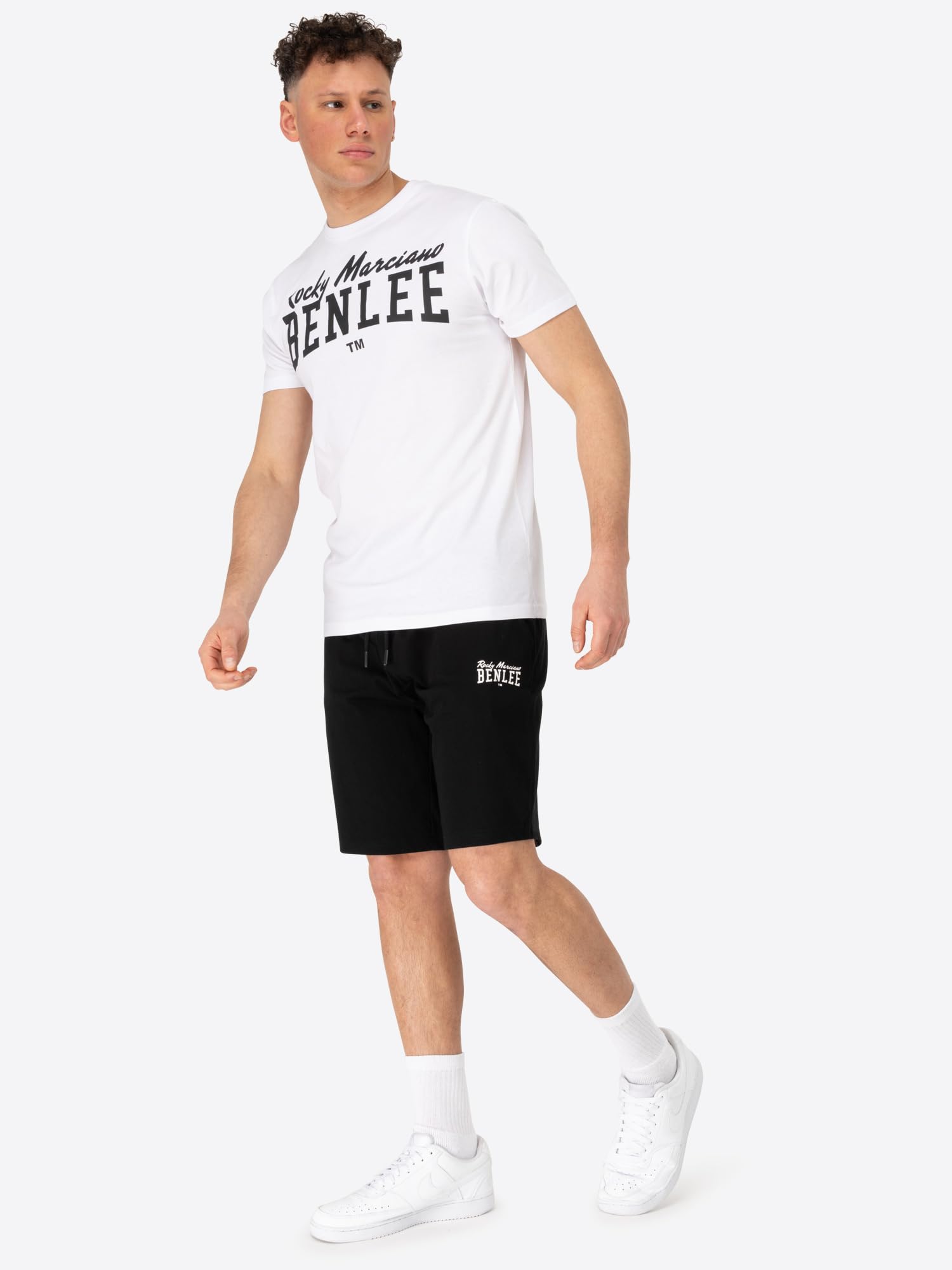 BENLEE Męski zestaw t-shirtów i szortów normalny krój REES 3XL, biały/czarny