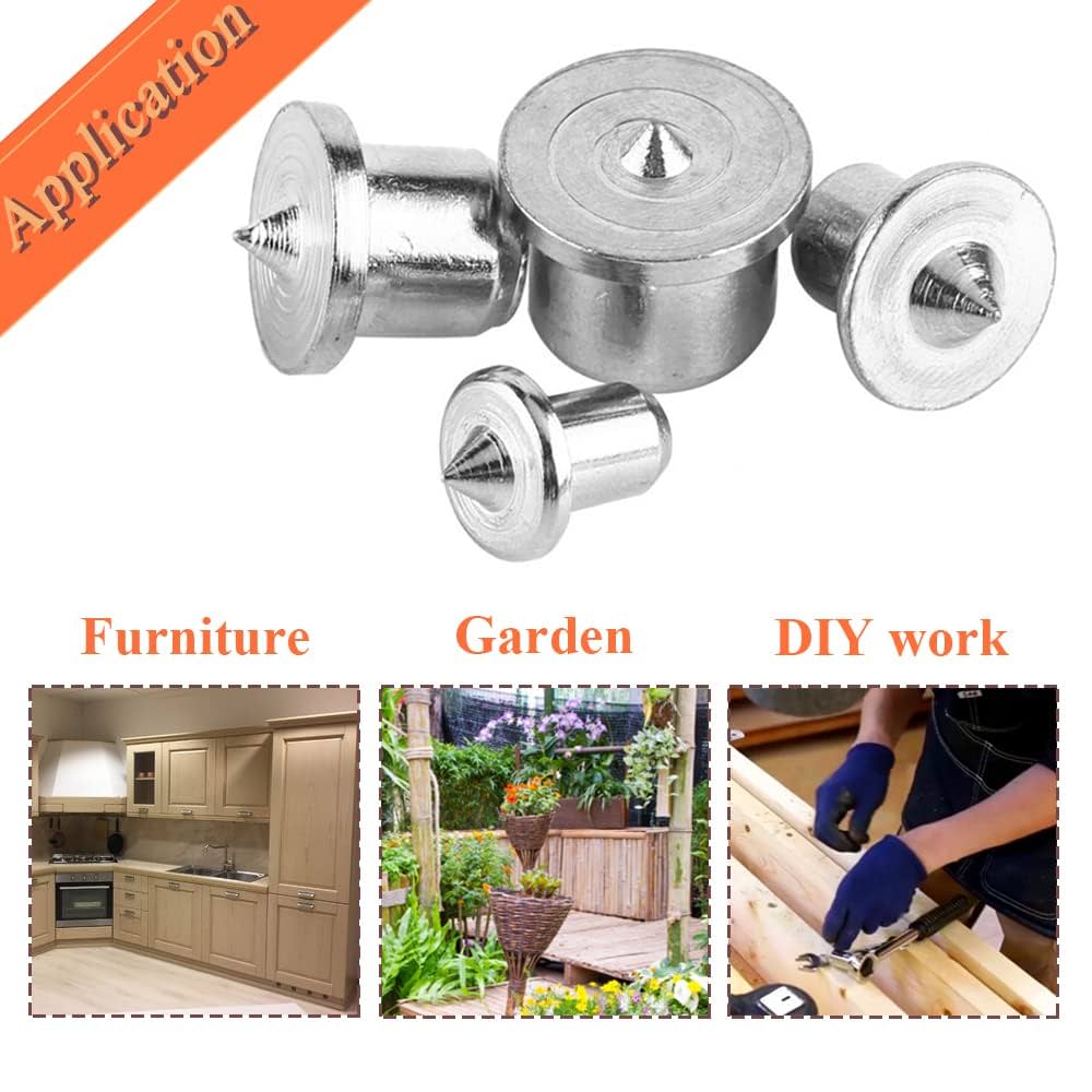 4pcs Dowel Tenon Center Points Pins 6mm 8mm 10mm 12mm Dowel Joint Accurate Alignment Tool Set