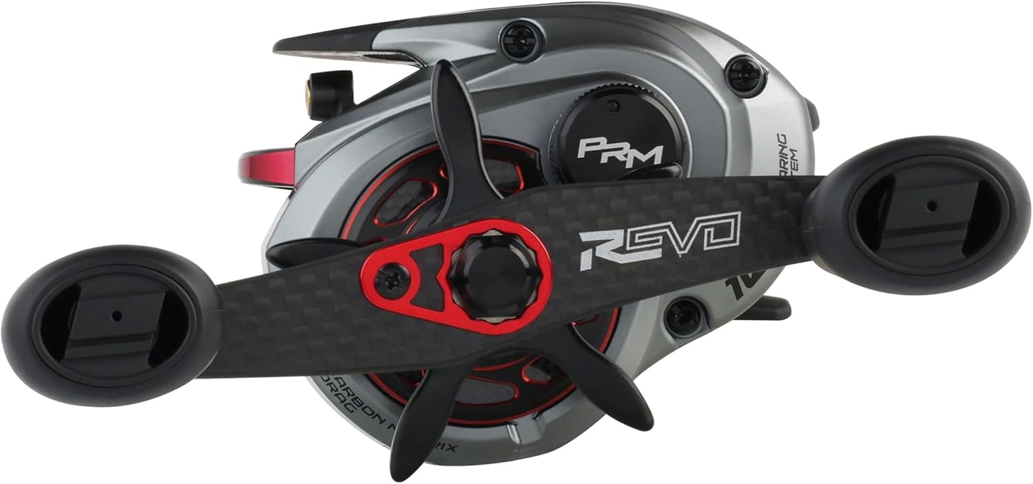 Abu Garcia Revo Premier Low Profile Reel, Reliable Freshwater Fishing Reel, Compact A-Symmetric Body with Gullwing Sideplate Design, Durable X2-Craftic Alloy Frame, Max Drag of 20lb | 9.0kg