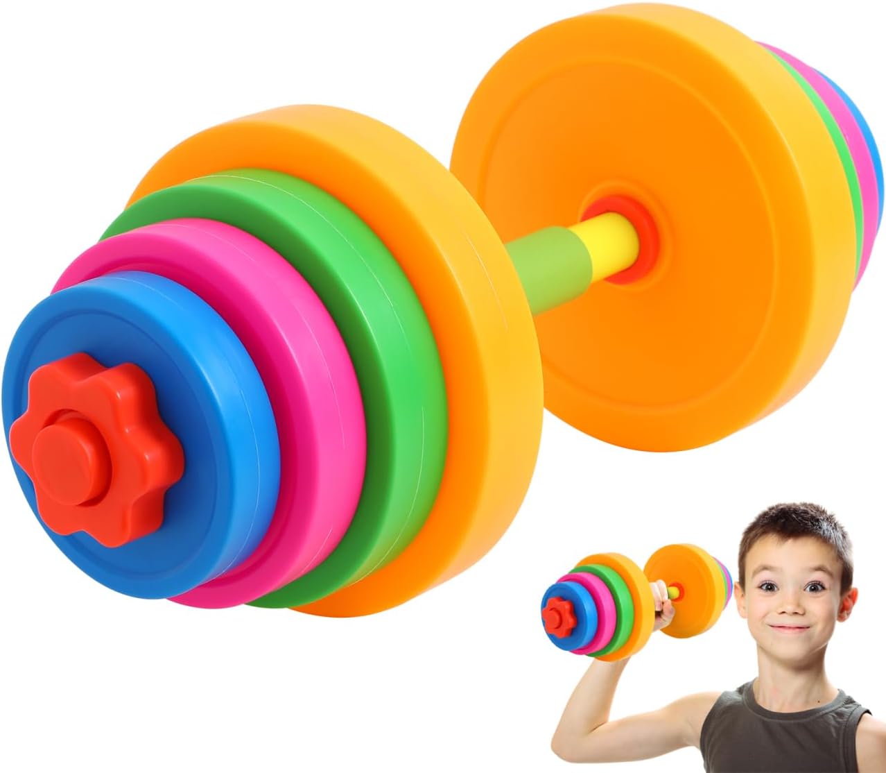 SUPVOX Adjustable Kids Dumbbells Water-Fillable Hand Weights for Toddler Exercise and Interactive Parent-Child Fitness Play
