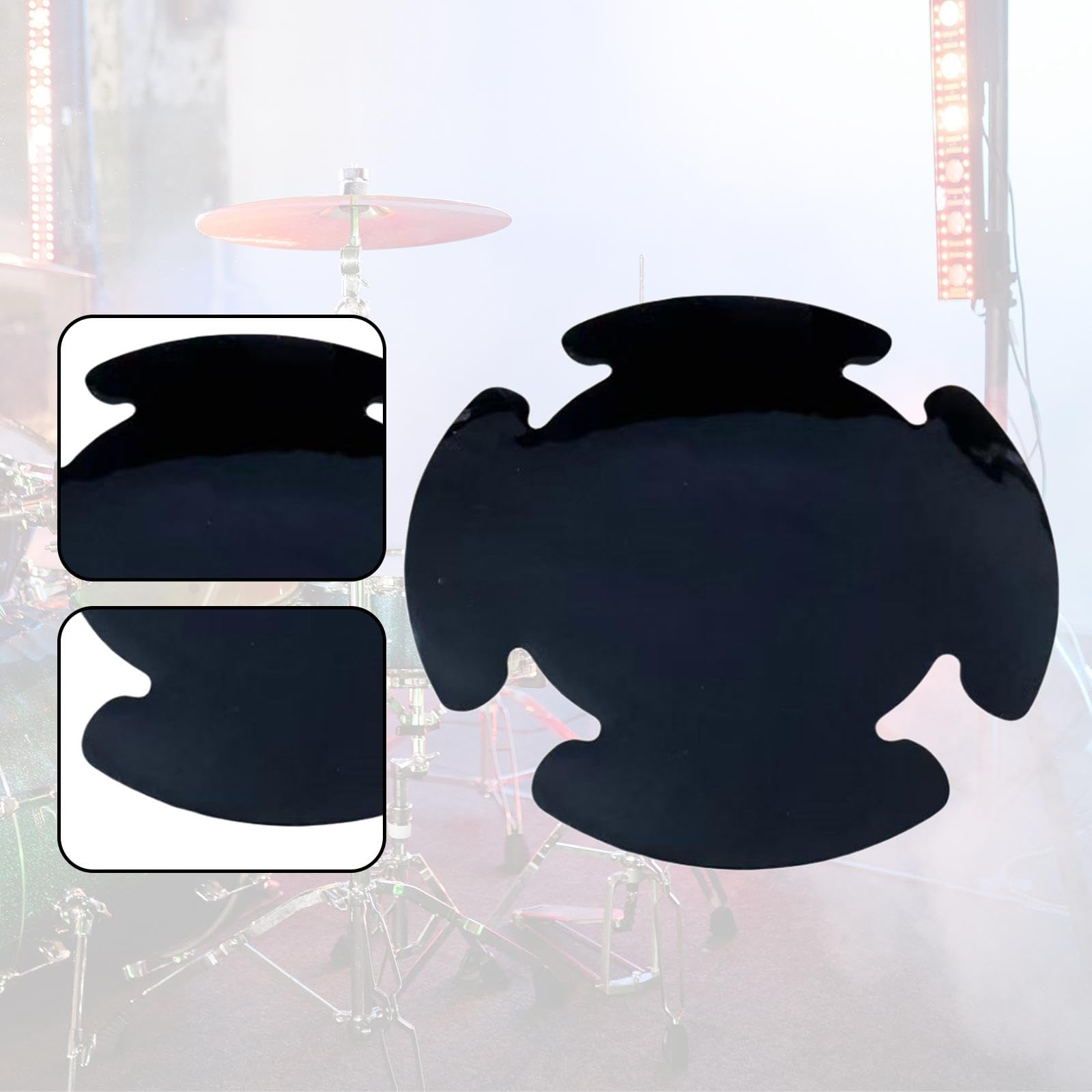 Colaxi Drum Reinforcement Patch Protection Sticker Felt Single Step Universal Protector Pad for Drum Set Percussion Instrument Parts, Thin