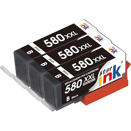 DOUBLE D 3-Pack PGI-580 580 PGBK XXL Black Ink Cartridges For Canon PGI-580XXL PGI-580XL, Work With Canon Pixma TS6350 TS705 TS702 TS8350 TS8250