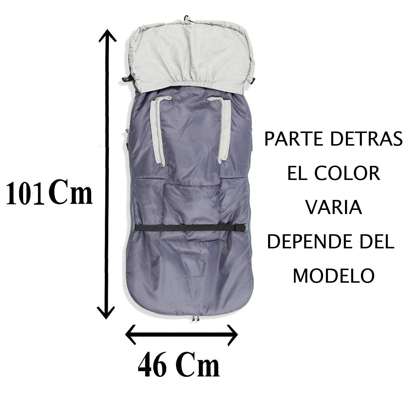 Saco silla de paseo o carro para bebé universal para invierno, interior polar (Rojo)