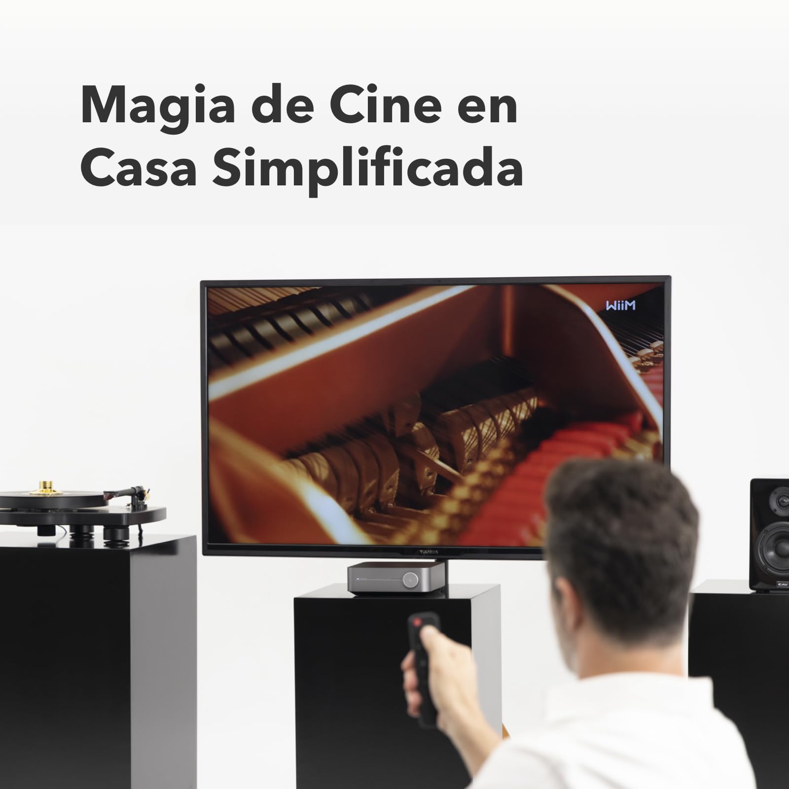 WiiM Amp: Amplificador de Streaming Multiroom | Compatible con AirPlay, Google Cast, Alexa | HDMI, Control por Voz | Transmite Desde Spotify, Amazon Music, Tidal y más | Gris Espacial