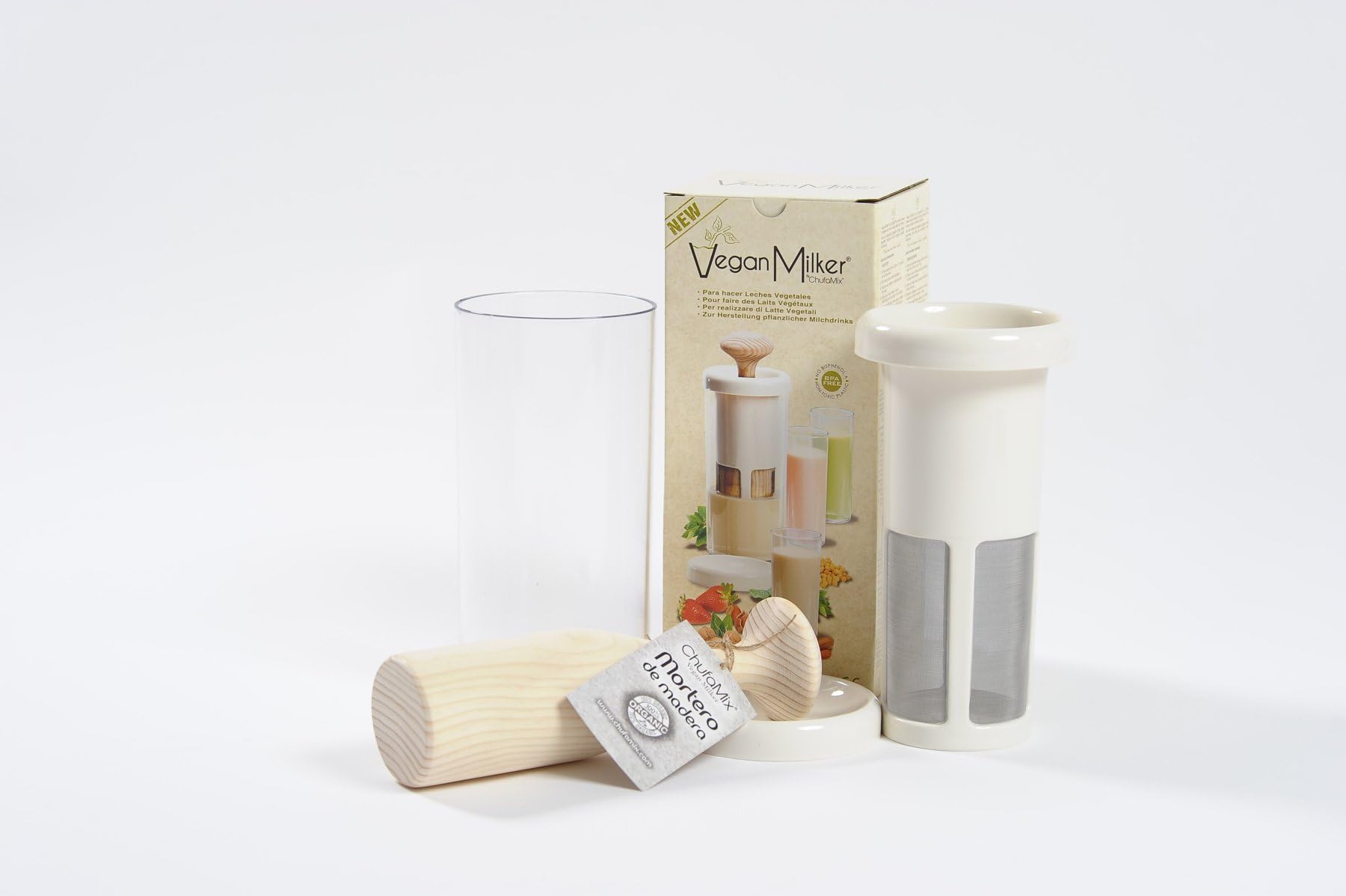 Chufamix with Wooden Pestle / Mortar | Veggie Drinks Maker
