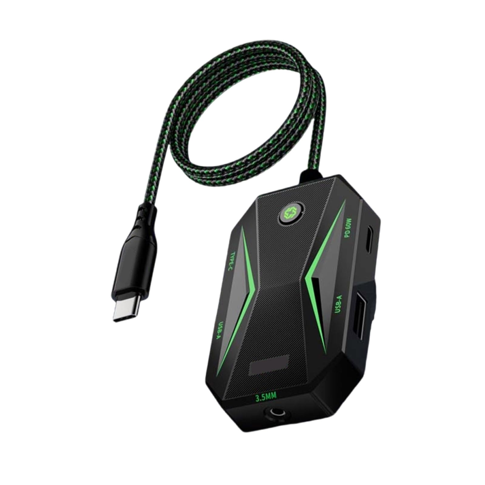 Estación de acoplamiento de 5 Gbps para adaptador de auriculares GS4 con carga de 5 Gbps, adaptador auditivo tipo C de 3.5 mm para Game Pad