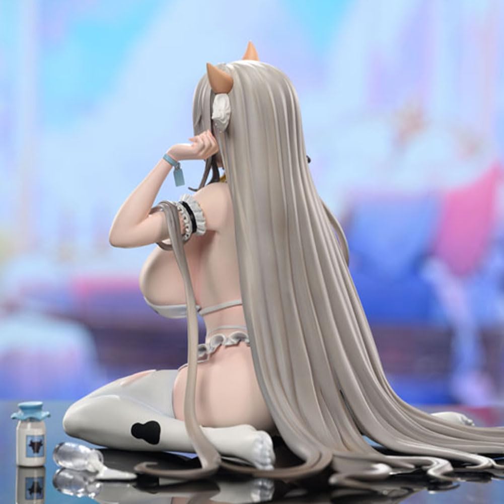 DEXSHUN Figura de anime bikini chica Makino-chan ilustración 1/7 estatua 14 cm | Serie de figuras manga traje de baño de vaca, modelo original, PVC, coleccionables, decoración del hogar, regalos