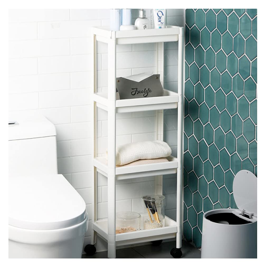 Buy Storage Trolley 4 Tier Plastic,Storage Cart 4Tier Rolling Utility