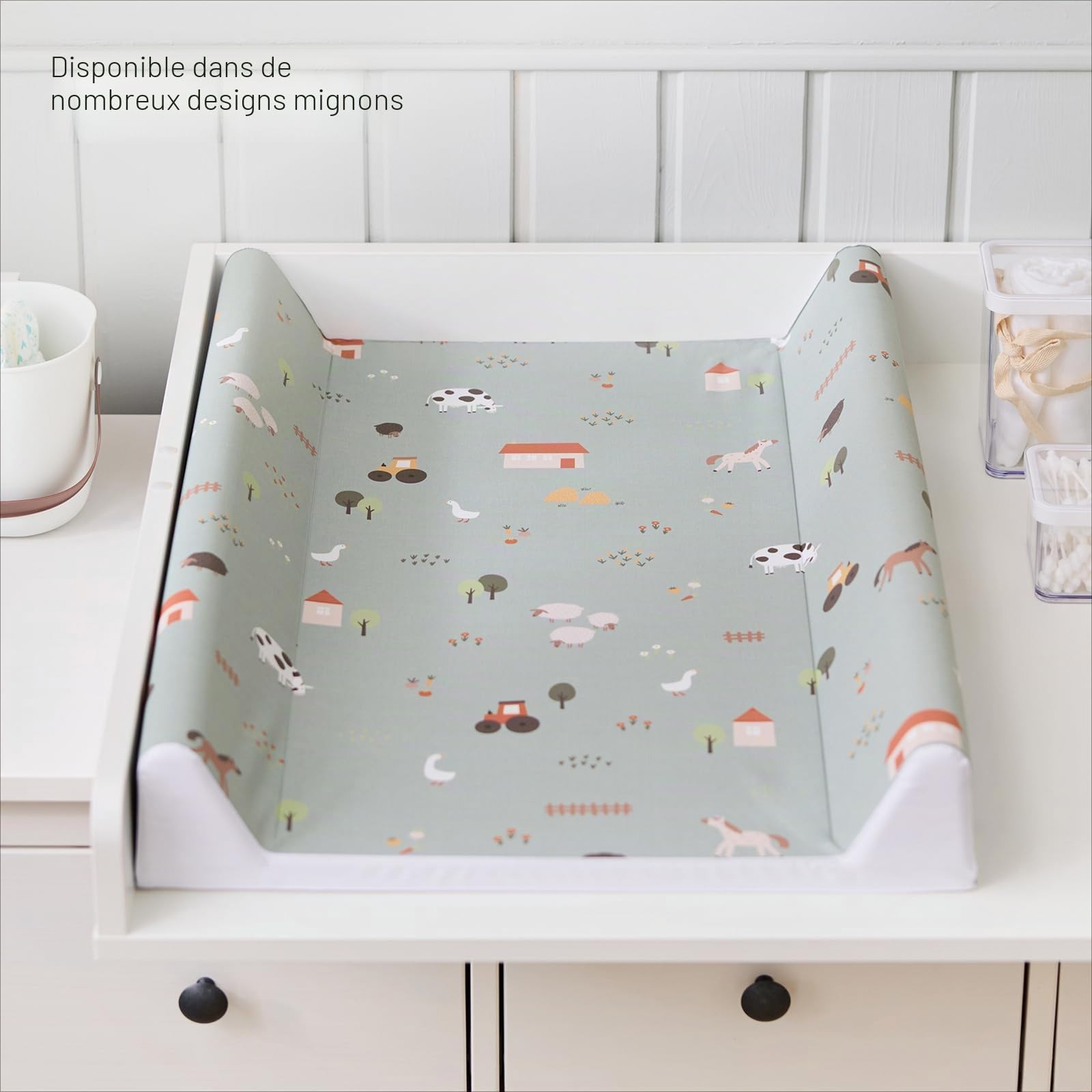 Rotho Babydesign Wickelauflage Keil 50x70 cm wasserdicht abwaschbar Motiv Sea Life