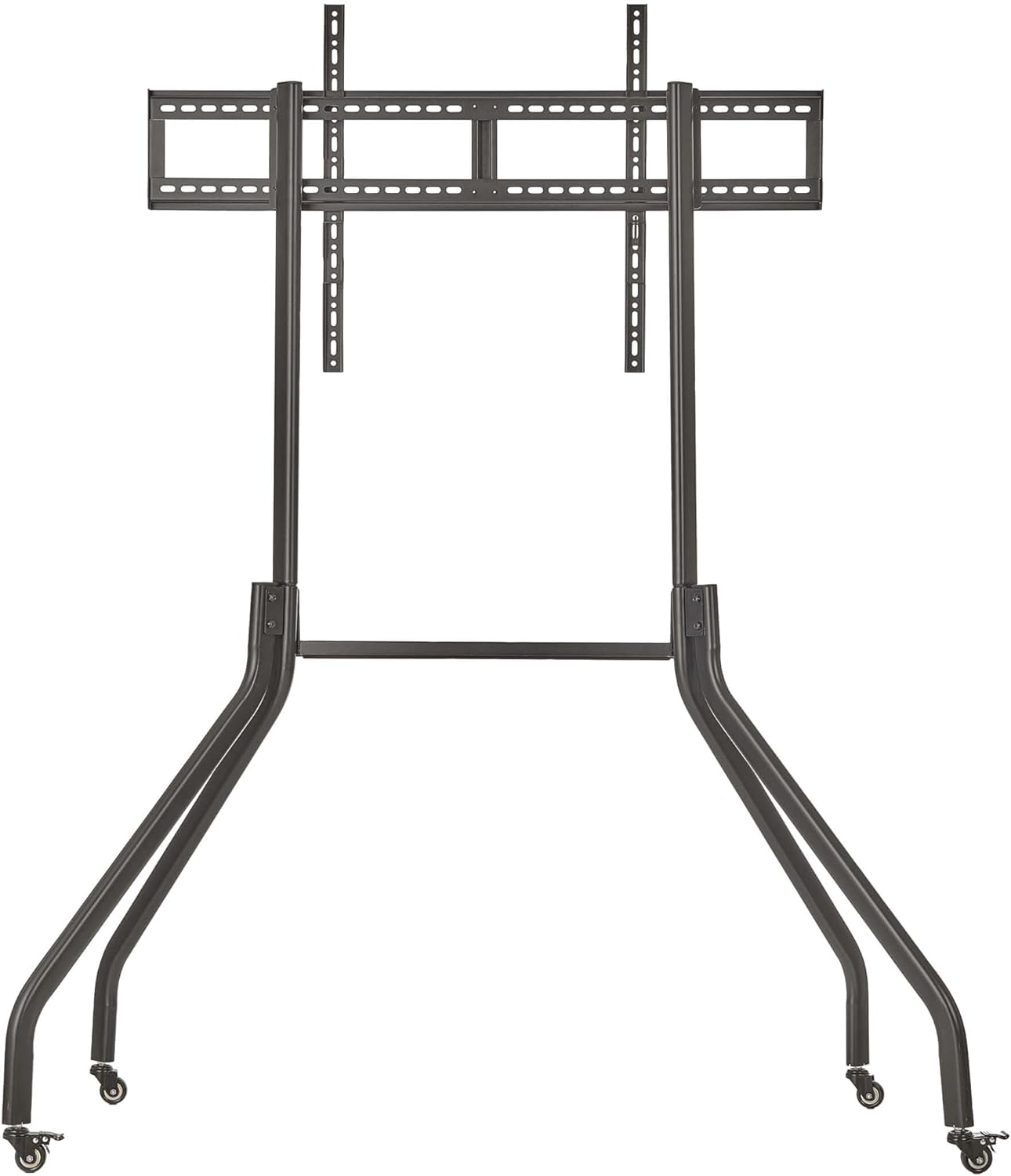 Tripp Lite Mobile Rolling TV Cart for 55" to 85" Television Displays, Wide Legs for Extra Stability, Locking Casters, Height Adjustable 71" to 81", Durable Metal Frame, 5-Year Warranty (DMC5585WL)