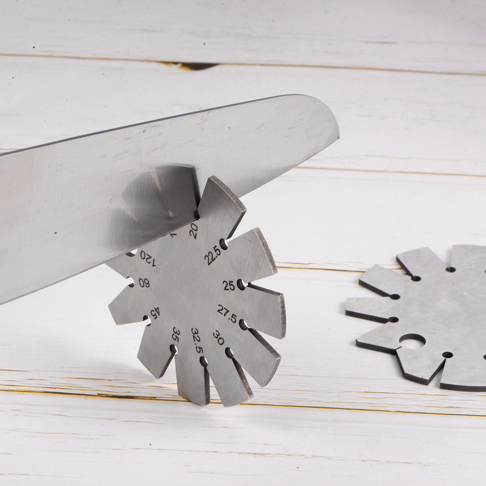 QUARKZMAN 2Stk Fasenlehre Edelstahl Axt Winkel Lehre 15-120° Knife QUARKZMAN 2Stk Fasenlehre Edelstahl Axt Winkel Lehre 15-120° Knife