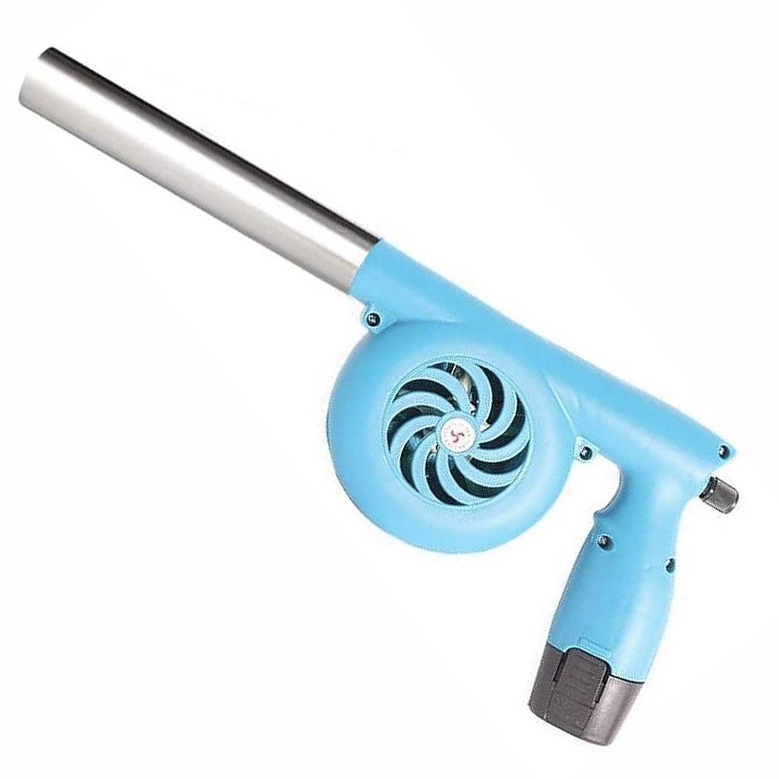 KZU Soufflet de cheminée électrique, souffleur d'air pour barbecue, ventilateur de cuisine d'extérieur à main - Ventilateur de démarrage au charbon de bois - Soufflet sans fil pour barbecue, camping