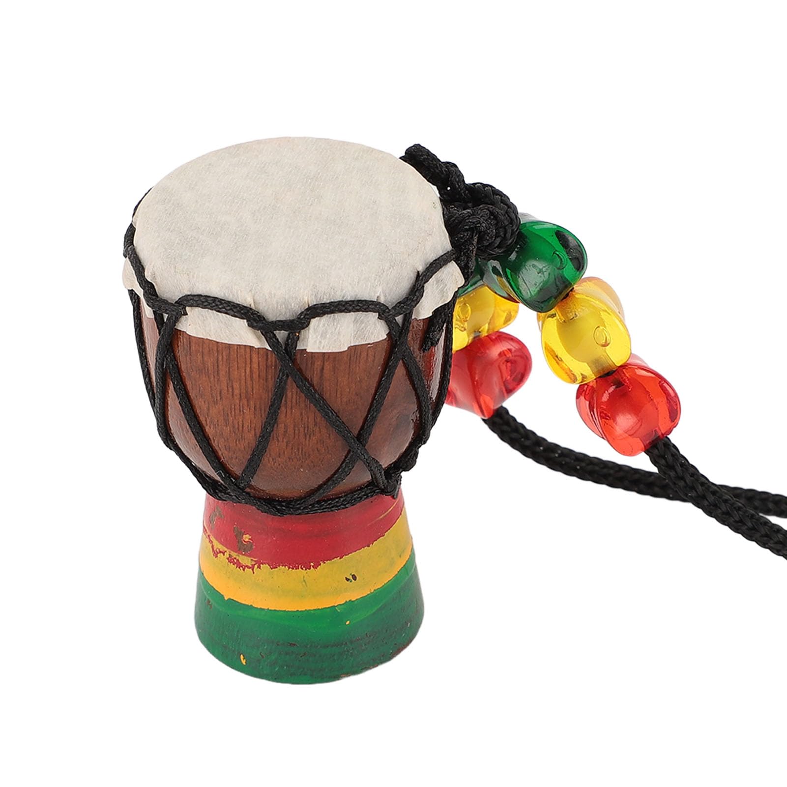 Djembe Drum Necklaces, Mini African Drum Pendant Wooden Djembe Drum Necklace Classic Instrument Pendant Necklaces for Kids Adults Party Decoration
