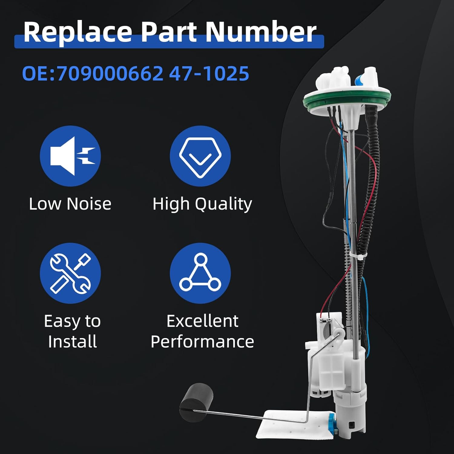 709000662 Fuel Pump Assembly for Can Am Canam Defender HD8 HD10 HD5 800 1000 500 500R 800R MAX 1000 DPS XT 4x4 2016 2017 2018 2019 2020 2021 Replace 47-1025