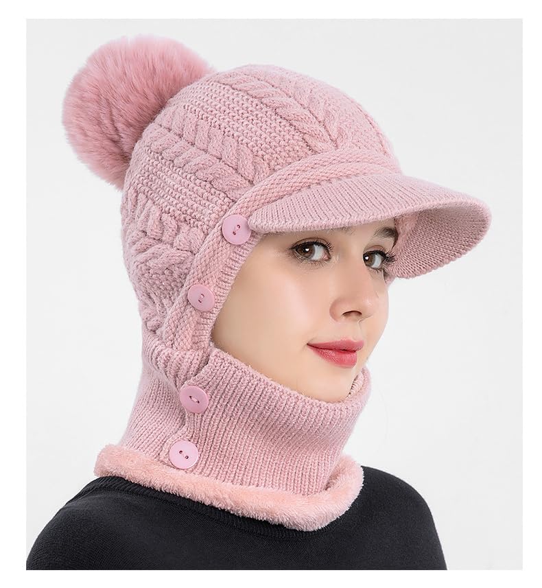 Gorro de punto cálido invierno, pasamontañas, mascarilla, bufanda for el cuello, conjunto gorra, máscara esquí forro polar