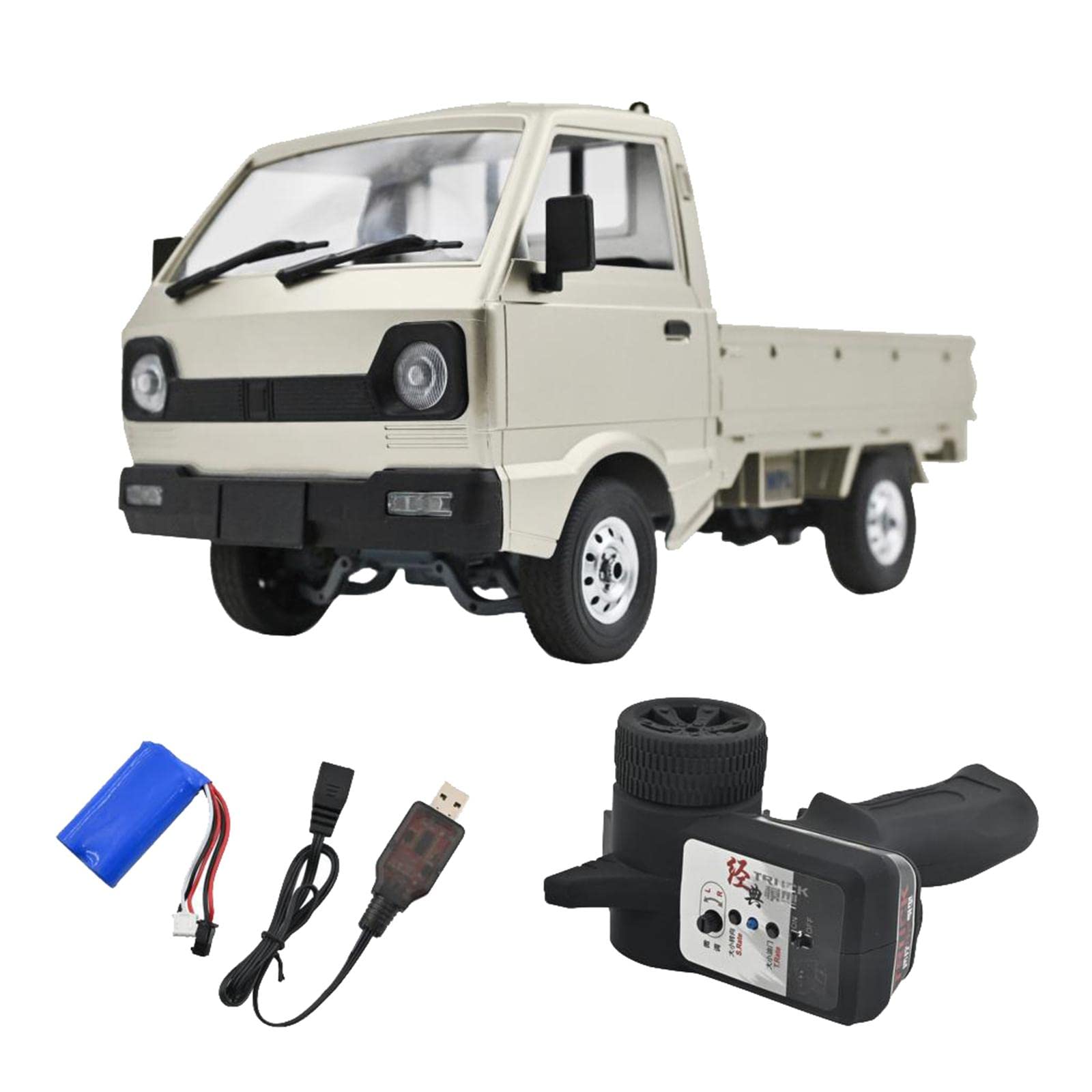 Coche Teledirigido Todoterreno 1 10 con Mando a Distancia de Batería Incluida Suspensión Avanzada Y Neumáticos Antideslizantes Fabricado, Beige