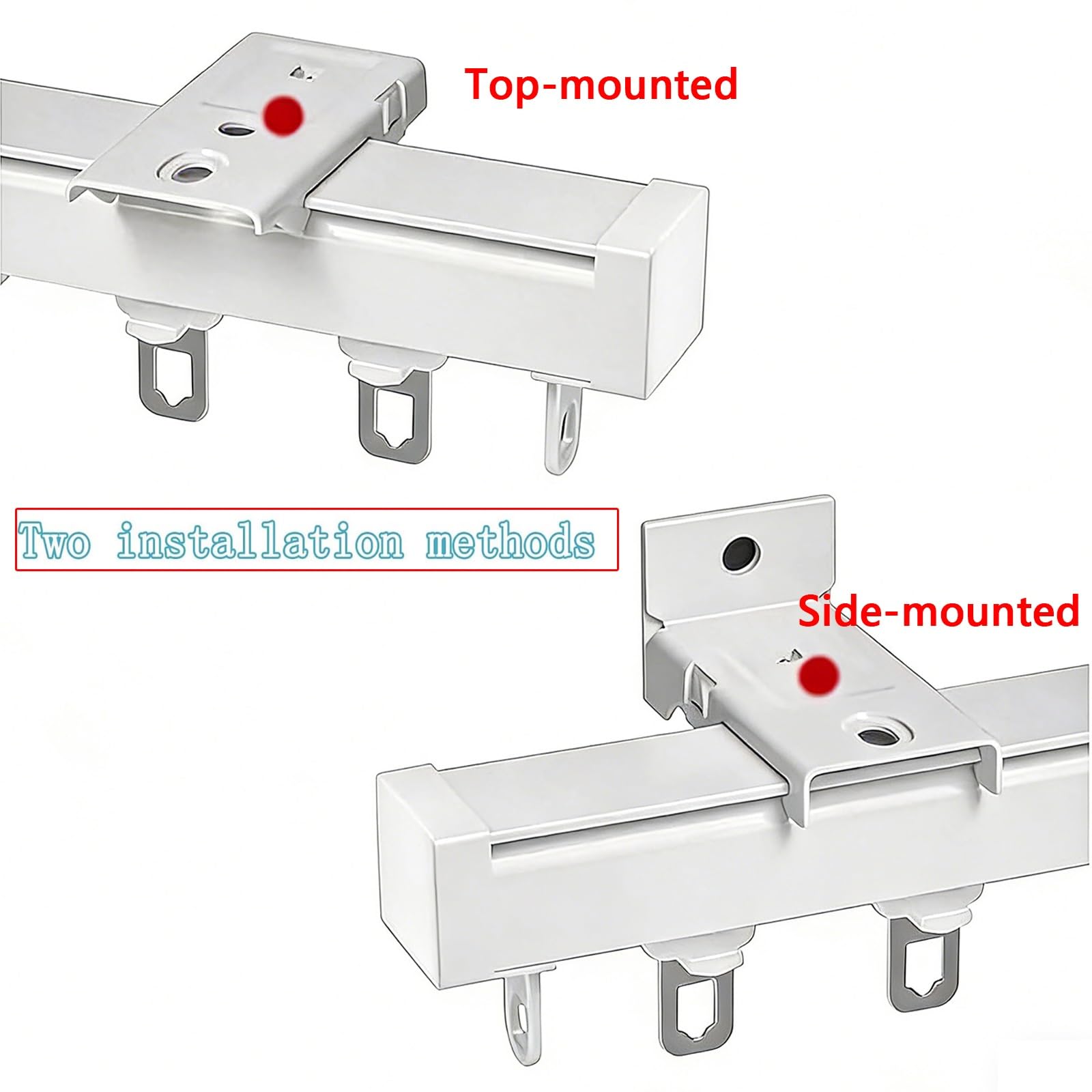 Szyna sufitowa ze stopu aluminium do zasłon, przegrody pokojowej, szyny do zasłon sufitowych. 90 cm, 200 cm, 280 cm, 360 cm, 420 cm, 500 cm, 600 cm (czarny, 150 cm)
