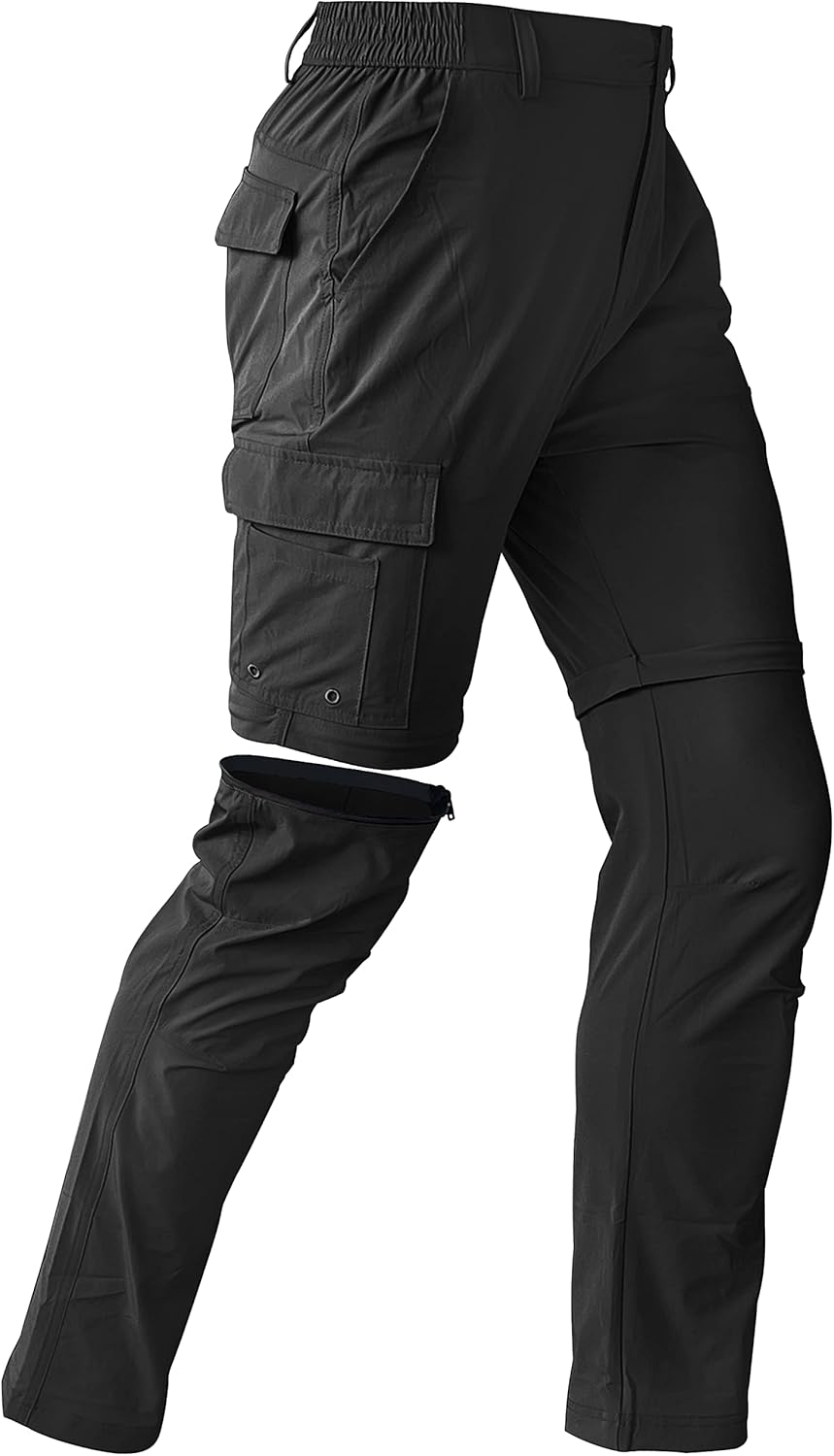 Mens Hiking Convertible Pants Waterproof Lightweight Quick Dry Zip Off Fishing Travel Safari Outdoor Cargo Work Mens Hiking Convertible Pants Waterproof Lightweight Quick Dry Zip Off Fishing Travel Safari Outdoor Cargo Work