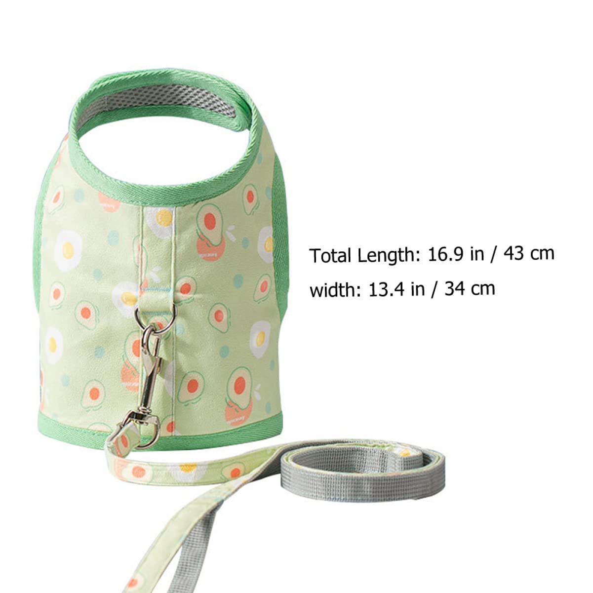 Mipcase 4sets Pettorina Traspirantper Gatti Con Guinzaglio Di Design Leggero Per Allenamento e Passeggiate Sicure Adatta Gatti Di Avocado