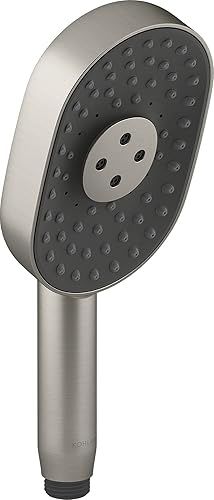 KOHLER 26284-BN Statement Oblong Multifuntion - Ducha de mano de 2,5 gpm, níquel cepillado vibrante