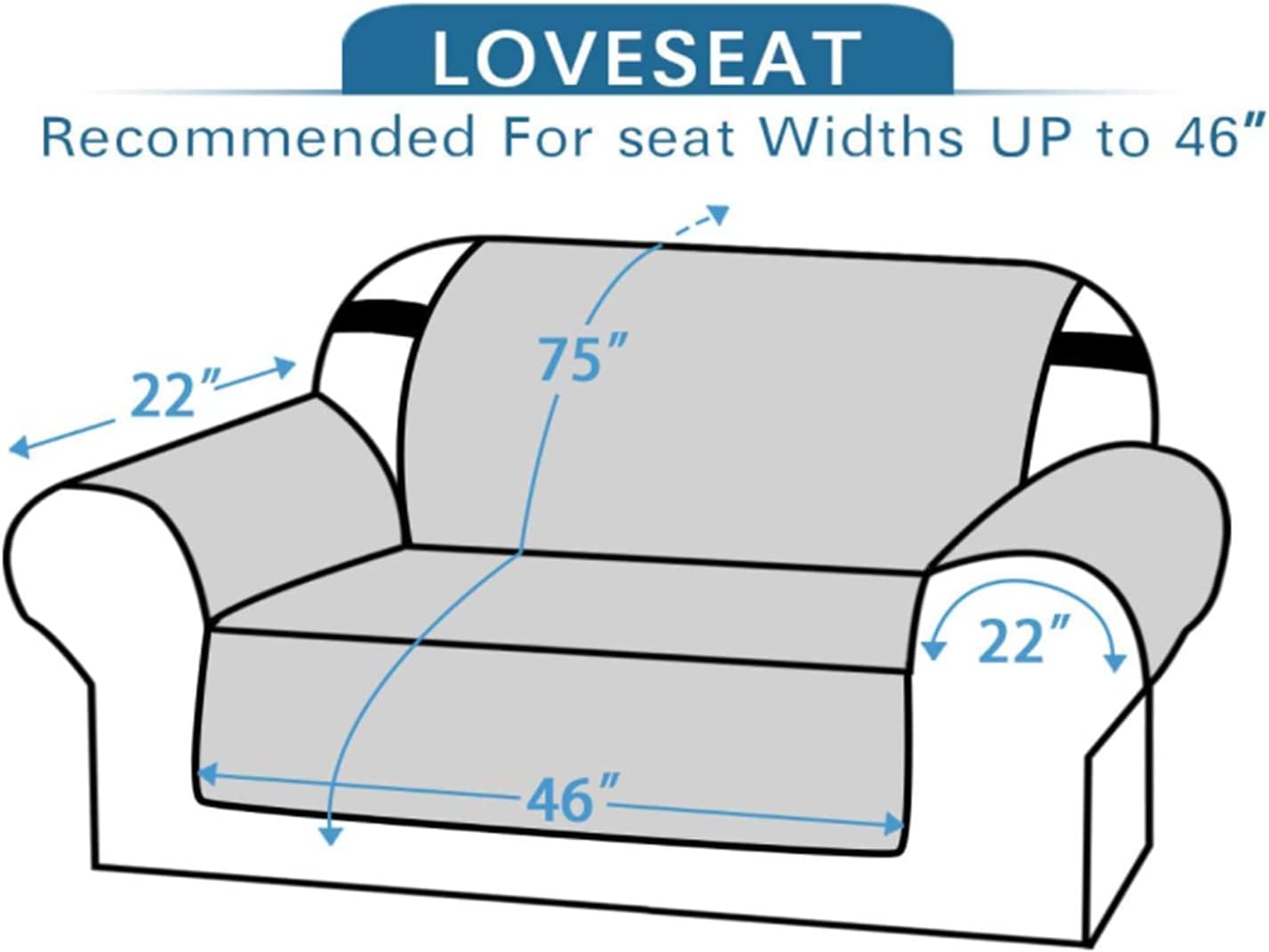 Waterproof Loveseat Couch Cover Quilted Sofa Protector for 2 Seats Cushion Couch Non Slip Furniture Protector for Dogs Pets (Brown, Loveseat)