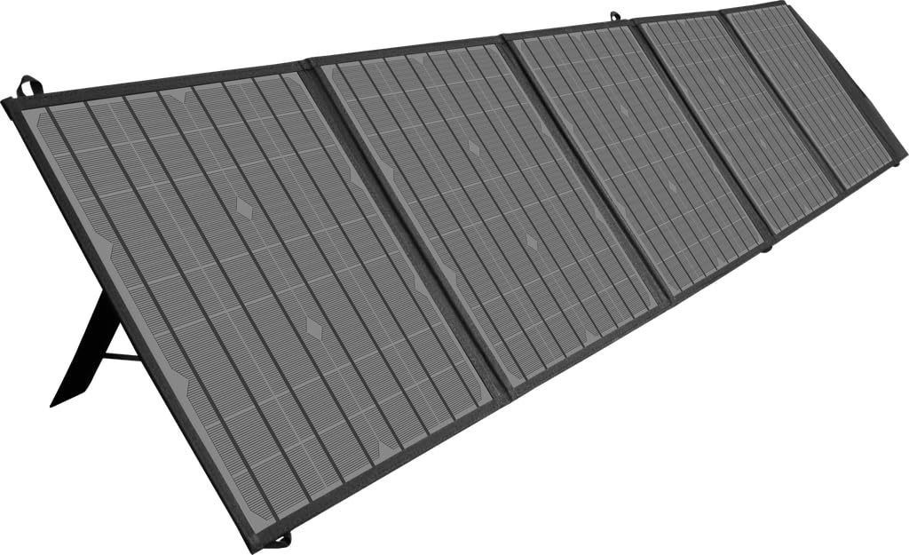 Solter Panel Solar PS-100 – 100W Plegable y Ultraligero – Alta Eficiencia Monocristalina – Compatible con Generadores Astro 600, 1200 y 2200 – Salidas USB QC3.0, Type-C y USB-A