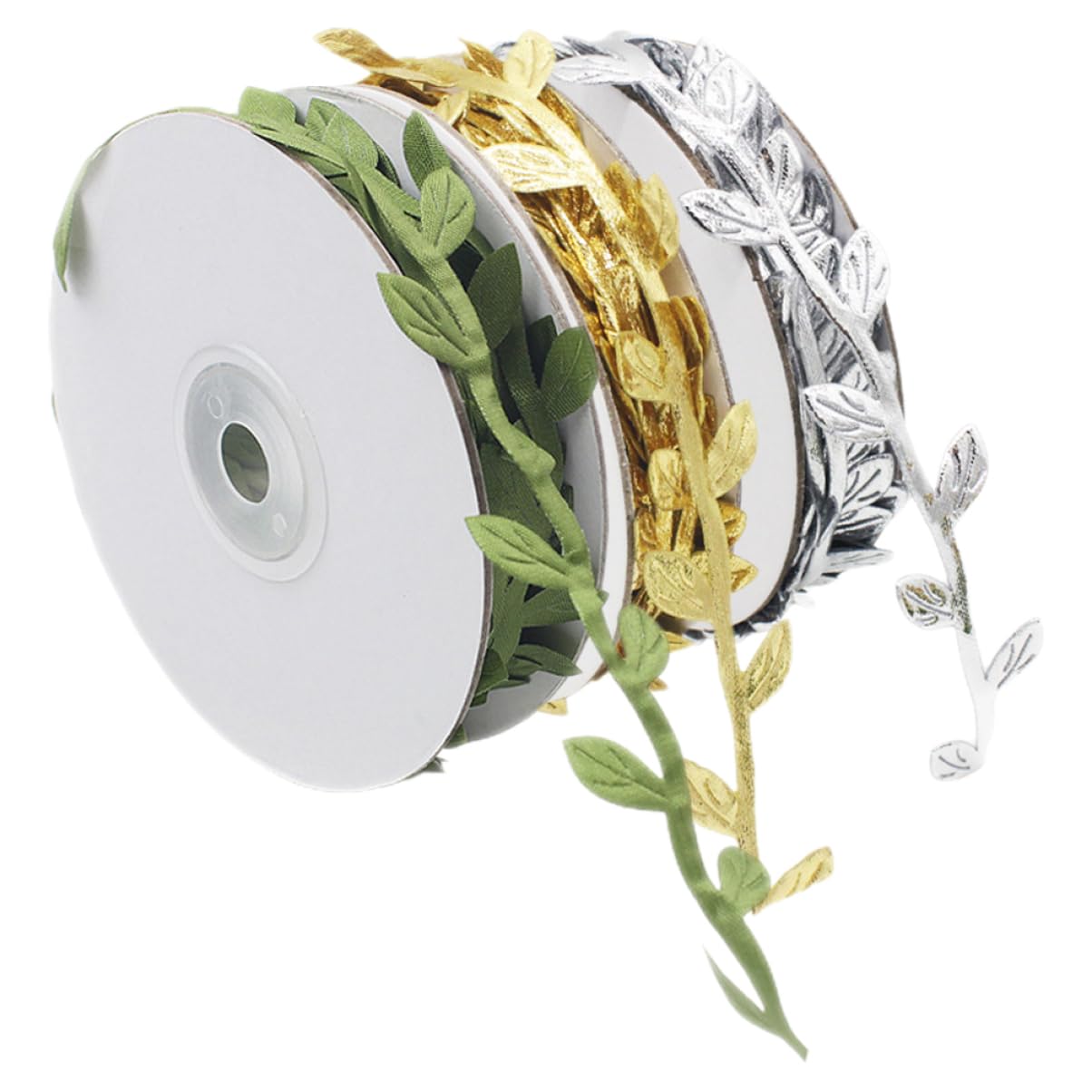 HOMSFOU 4 Set Nastro Decorativo Foglia E Verde Per Fai Da Te E Decorazioni Festive Per Avvolgere Regali Bouquet E Progetti Creativi Matrimonio E Feste 3 * 4